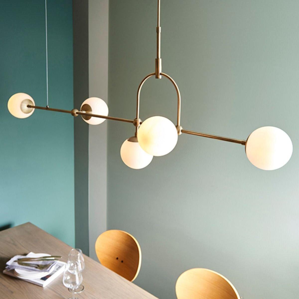 Pilar 5 Light Brass Ceiling Light – image 3