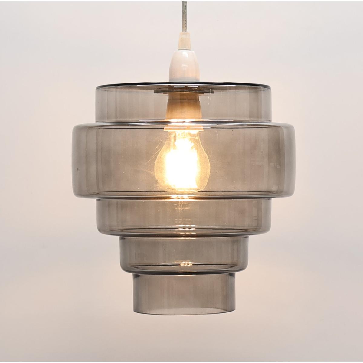 Mira Smoke Glass Easy-Fit Pendant – image 2