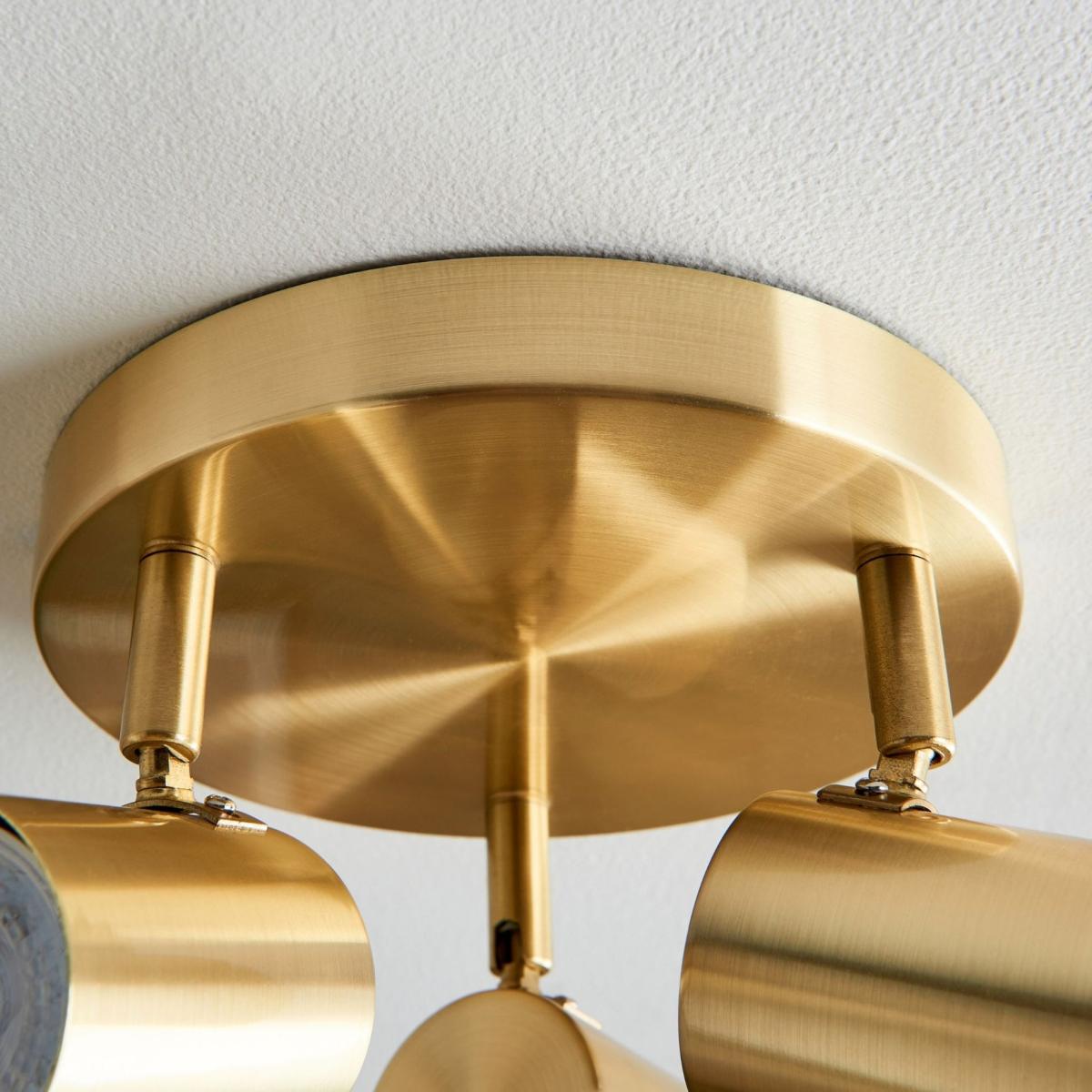 Hereford 3 Light Satin Gold Spotlight – image 4