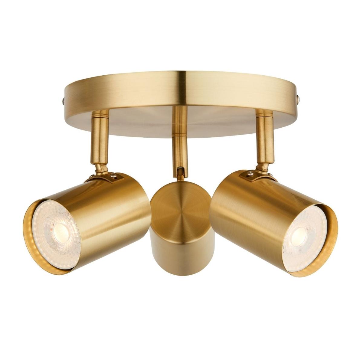 Hereford 3 Light Satin Gold Spotlight – image 5