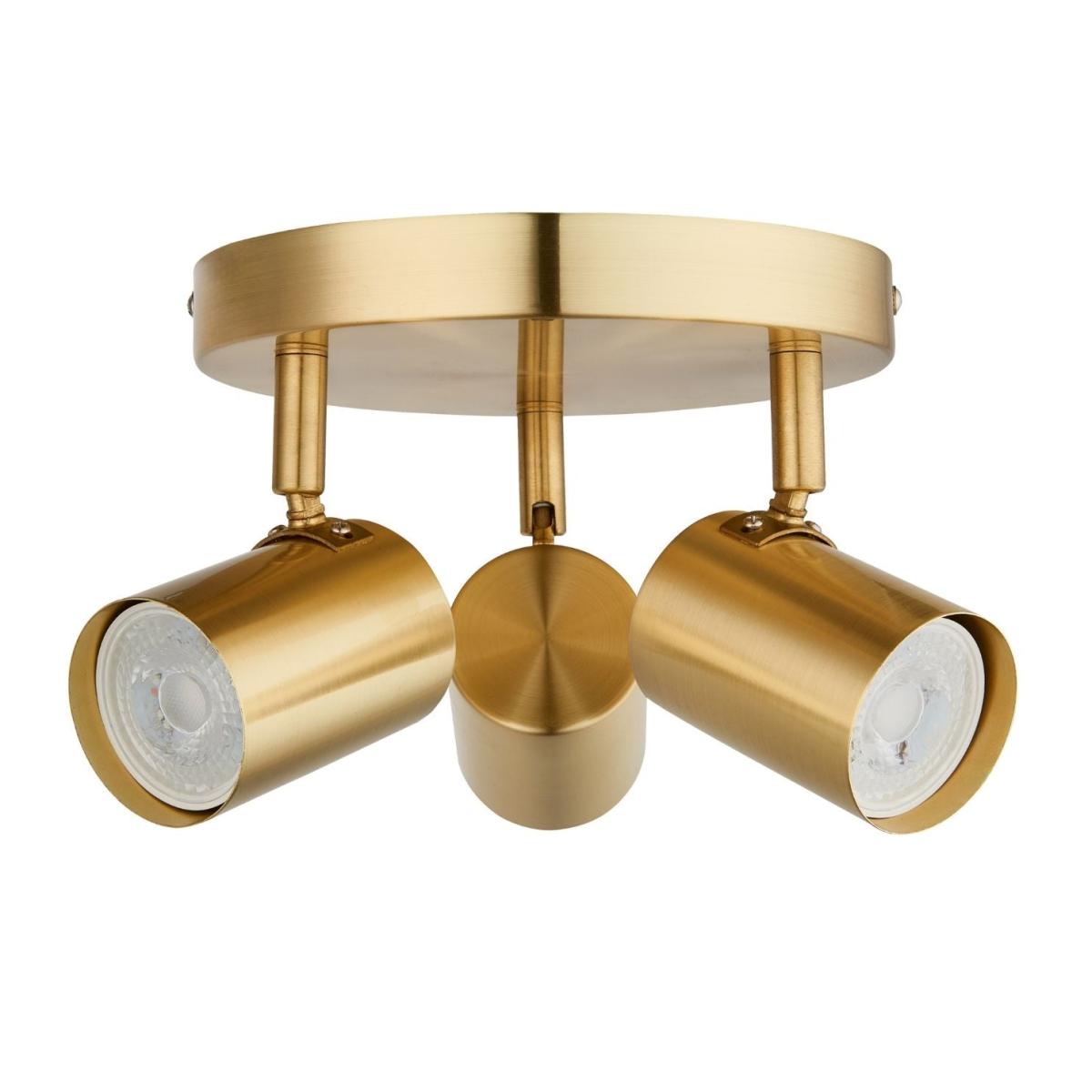 Hereford 3 Light Satin Gold Spotlight – image 6