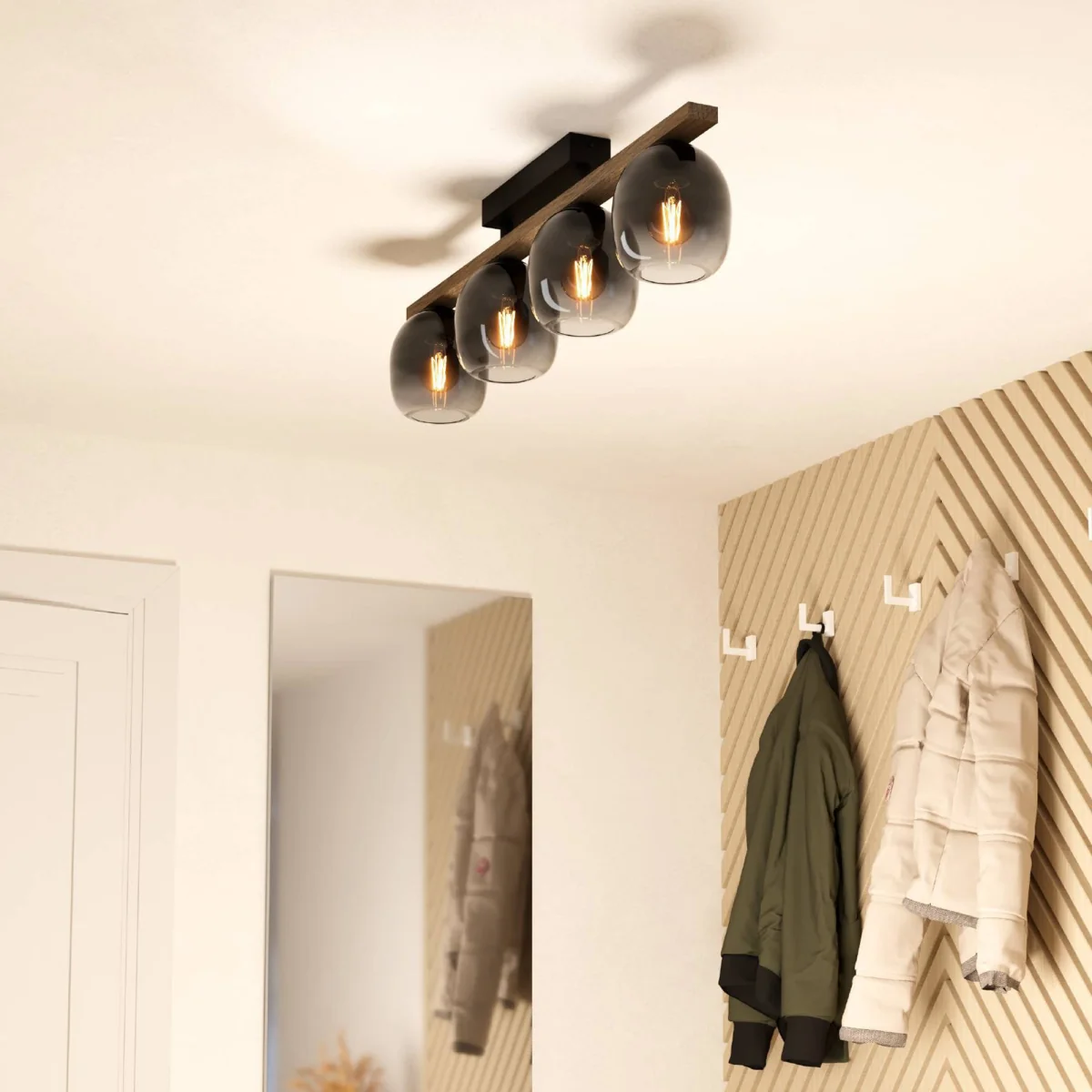 Filago 4-Light Black Flush Ceiling Light – image 1