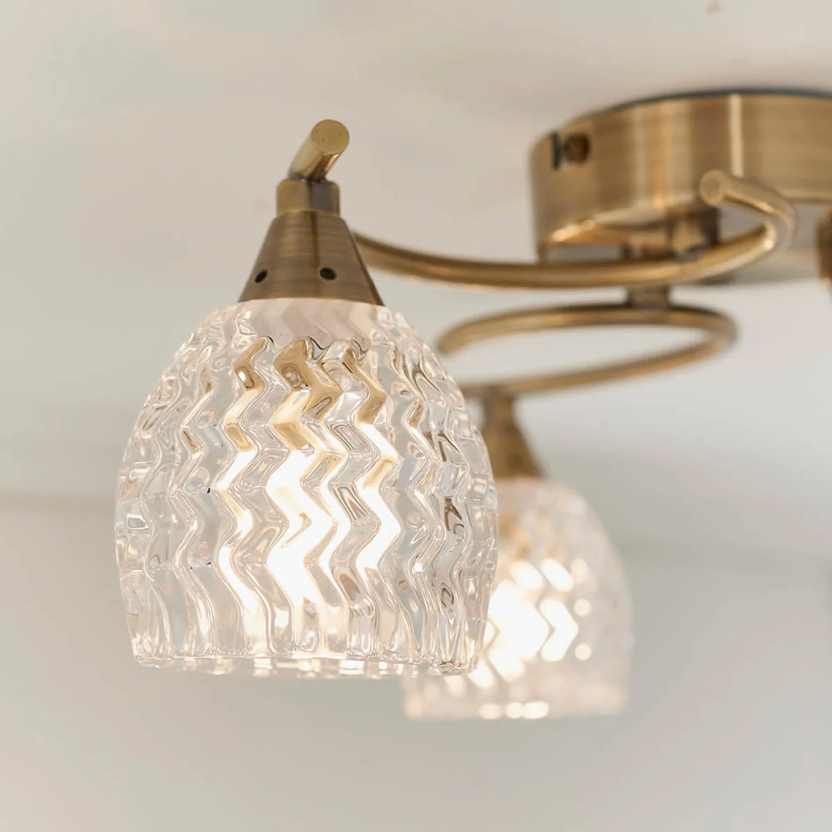 Boyer 3 Light Semi Flush Antique Brass – image 3