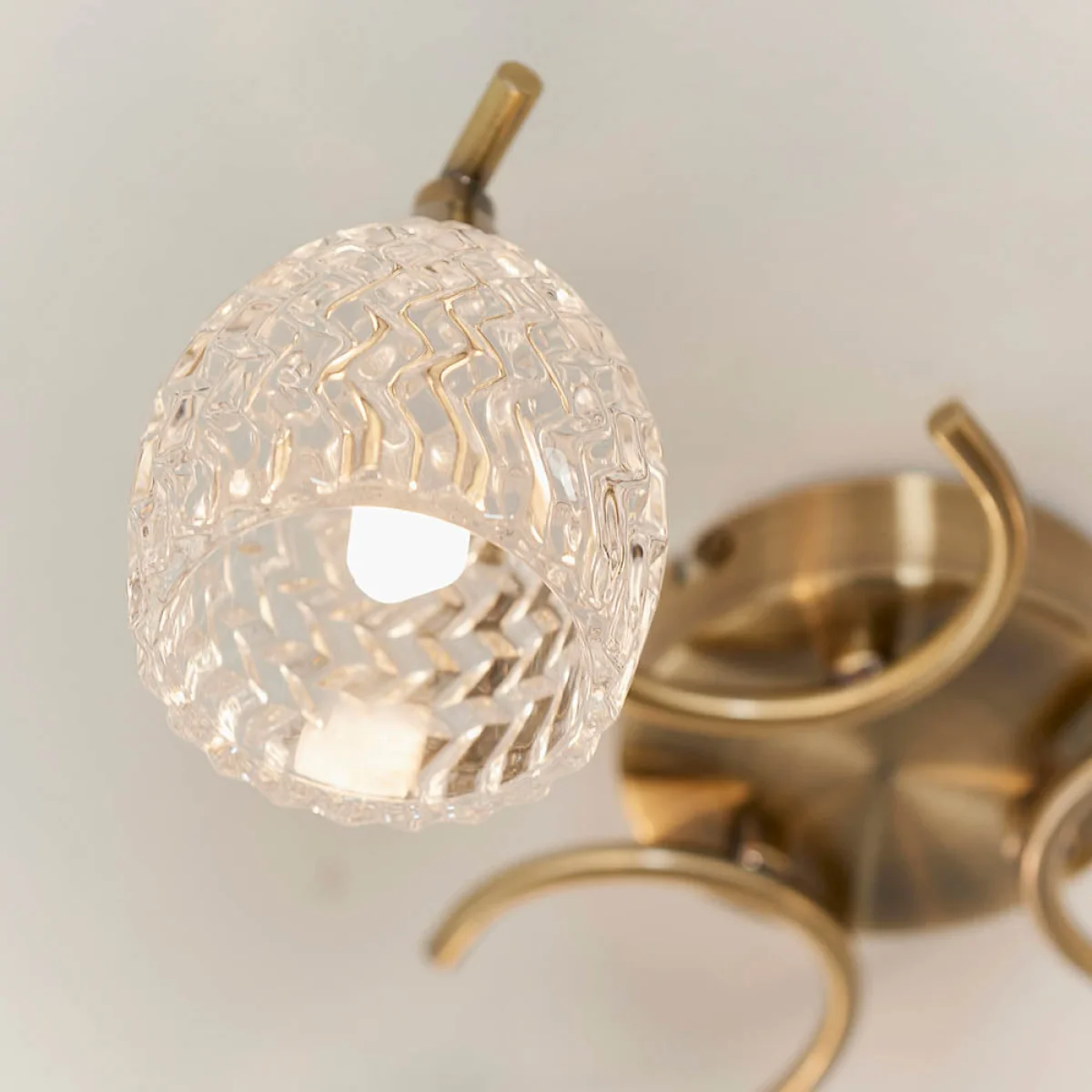 Boyer 3 Light Semi Flush Antique Brass – image 4