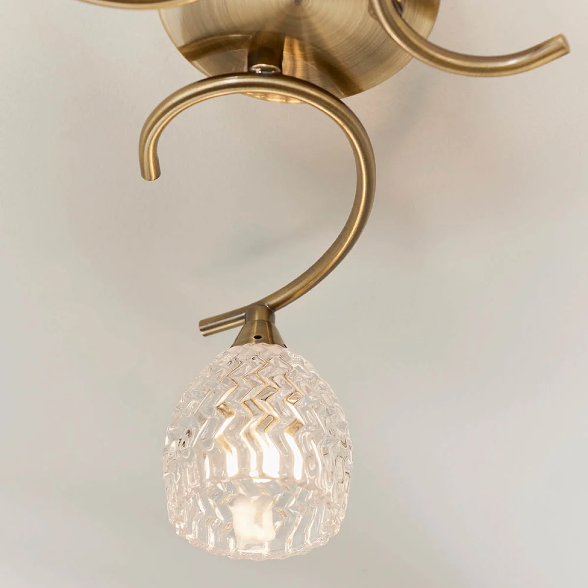 Boyer 3 Light Semi Flush Antique Brass – image 5
