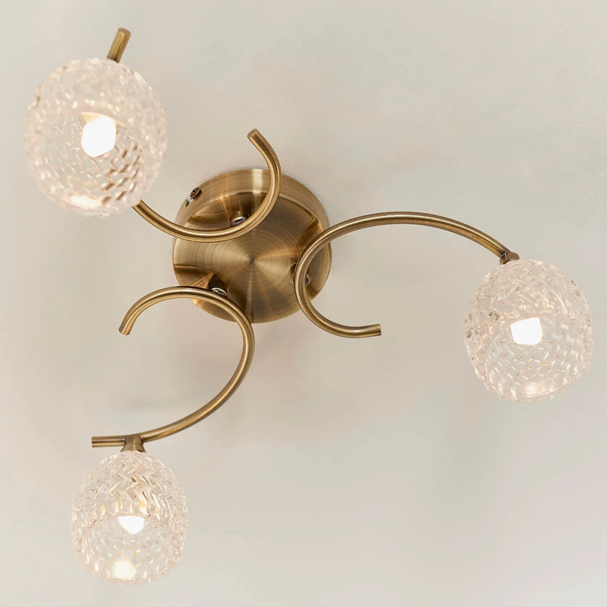 Boyer 3 Light Semi Flush Antique Brass – image 6
