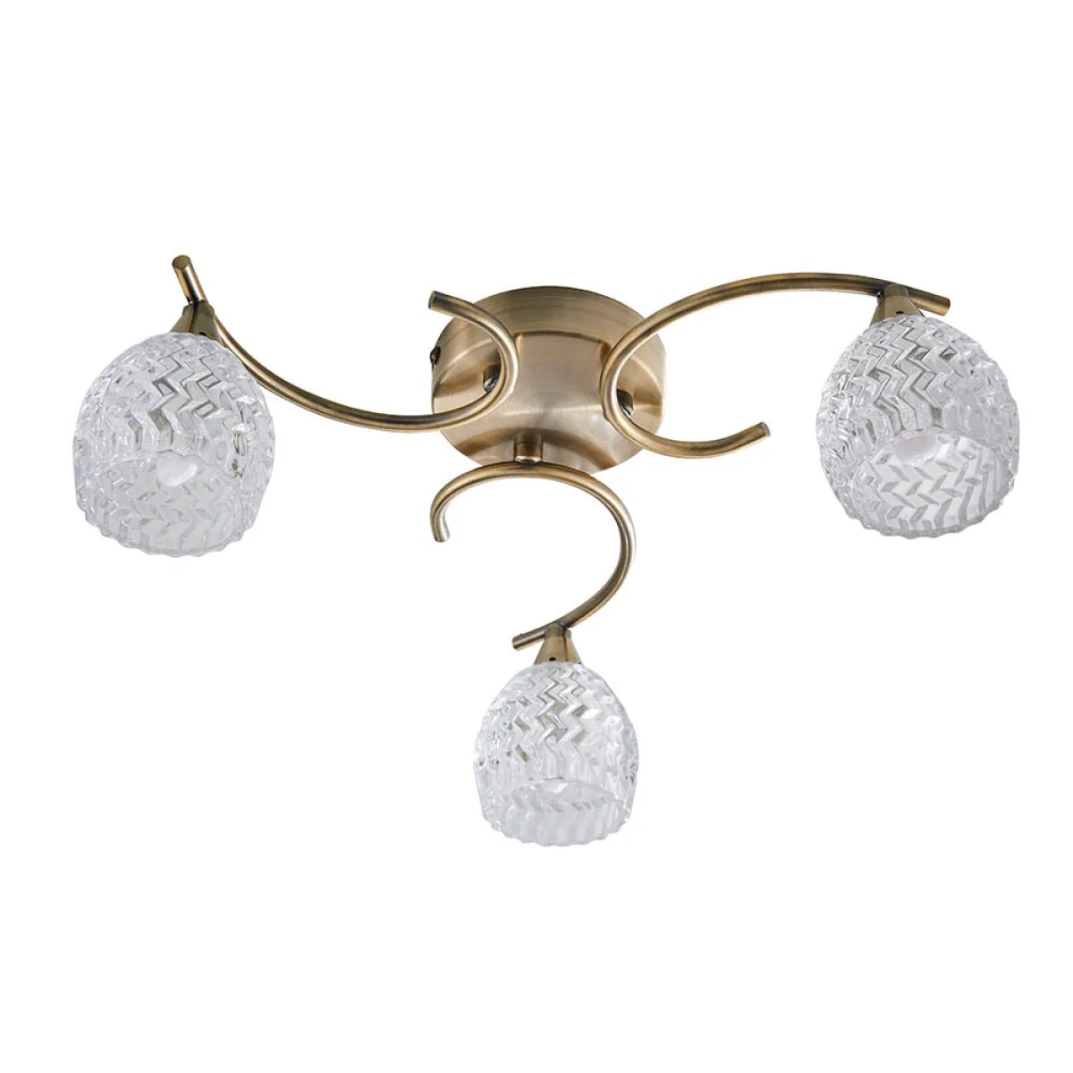 Boyer 3 Light Semi Flush Antique Brass – image 7