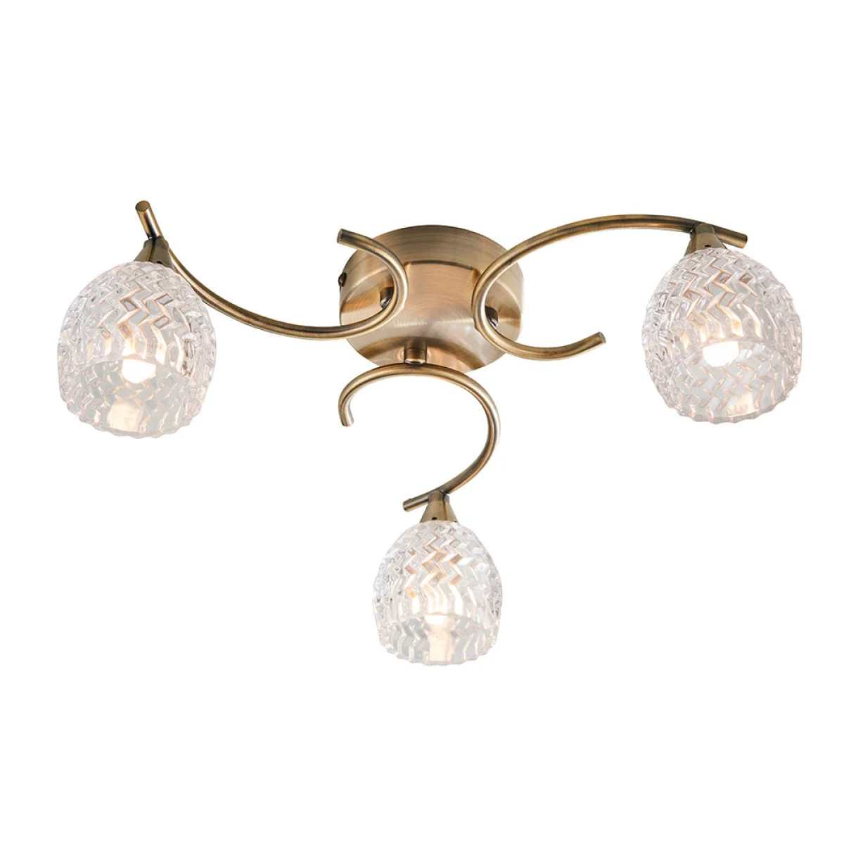 Boyer 3 Light Semi Flush Antique Brass – image 8