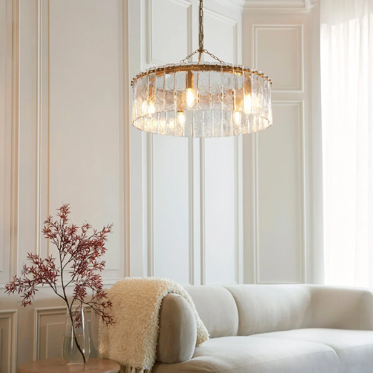 Karine 5 Light Pendant Brushed Aged Brass – image 2