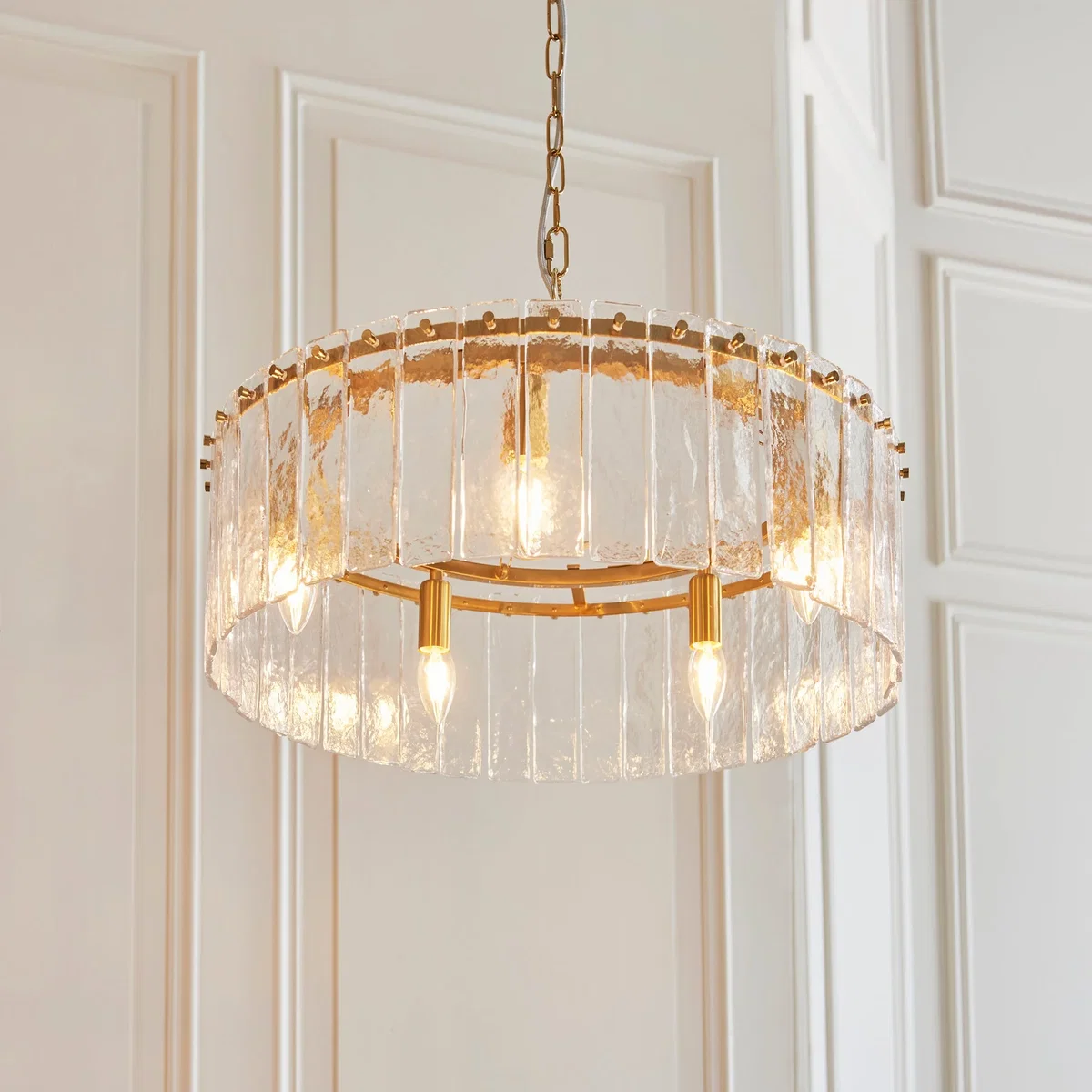 Karine 5 Light Pendant Brushed Aged Brass – image 3