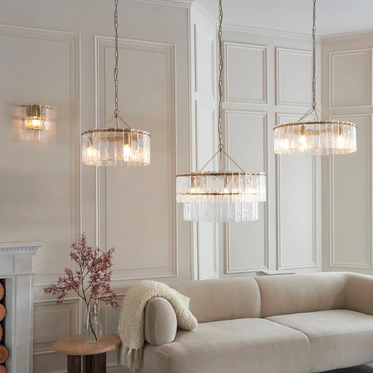 Karine 5 Light Pendant Brushed Aged Brass – image 5