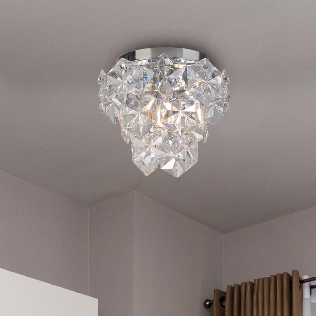 Rhia 3 Light Clear Flush Ceiling Light – image 1