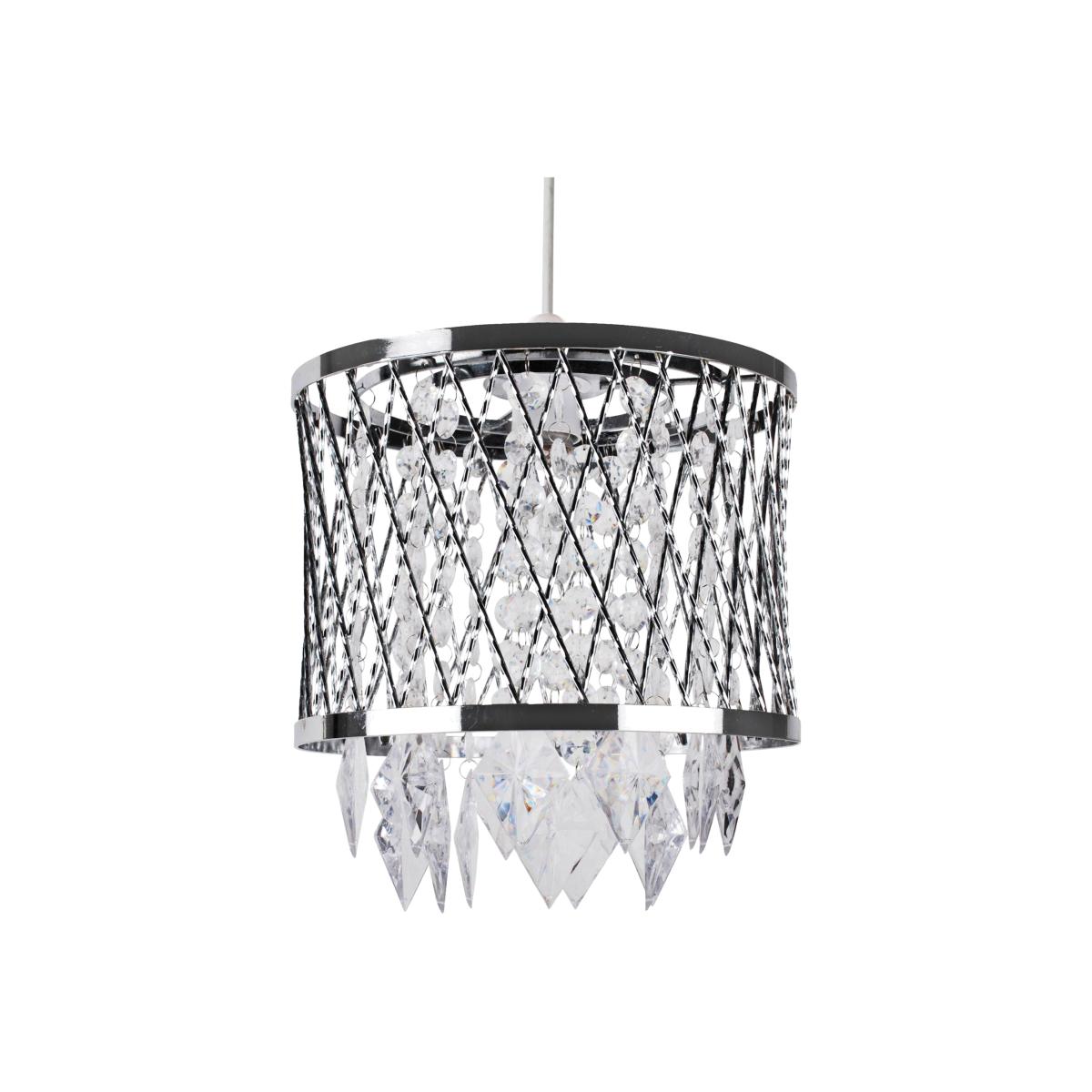Katerina Diamond Cylinder Pendant Ceiling Shade – image 1