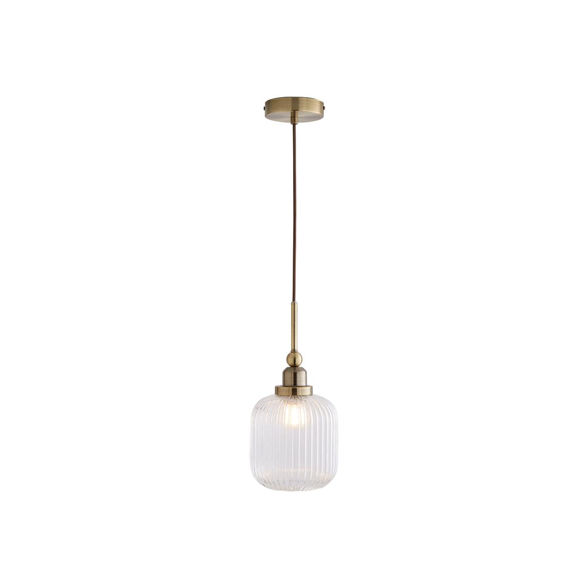Riva Antique Brass Single Pendant – image 1