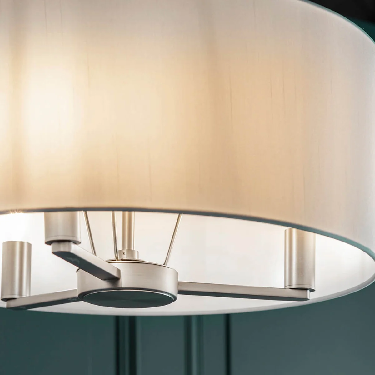 Daley Shaded 3 Light Pendant Nickel – image 2