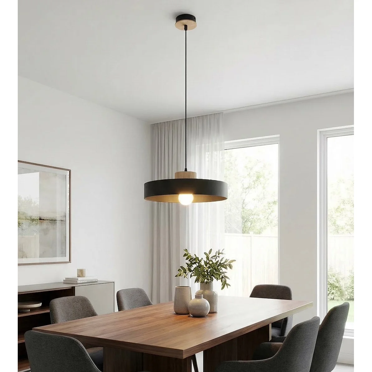 Kivi Large Pendant Black – image 3