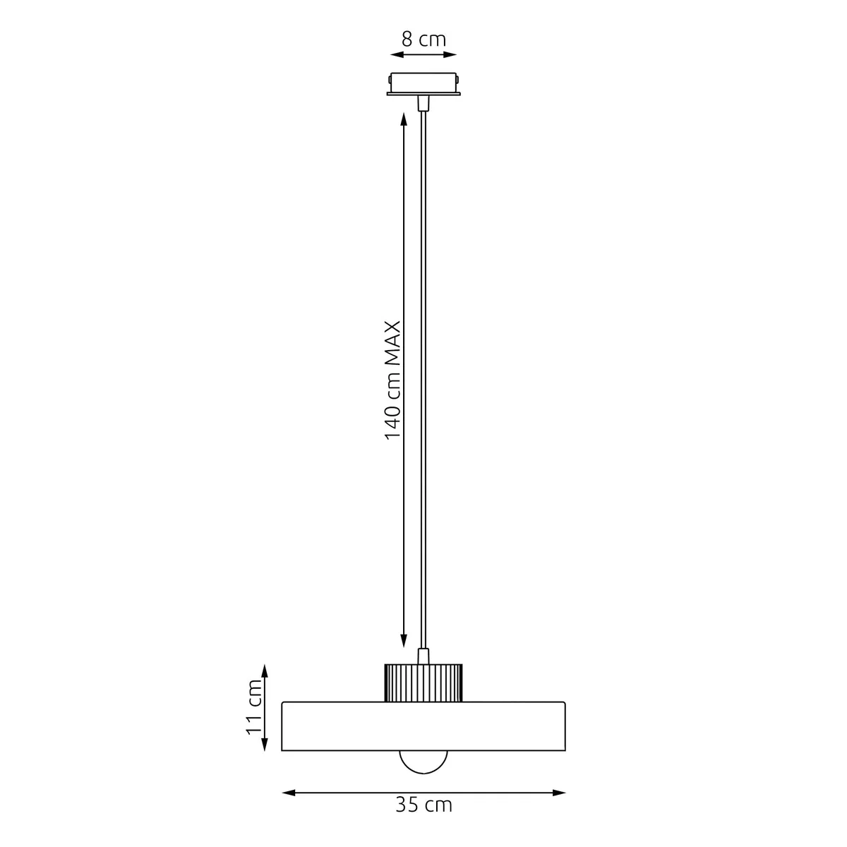 Kivi Large Pendant Black – image 8