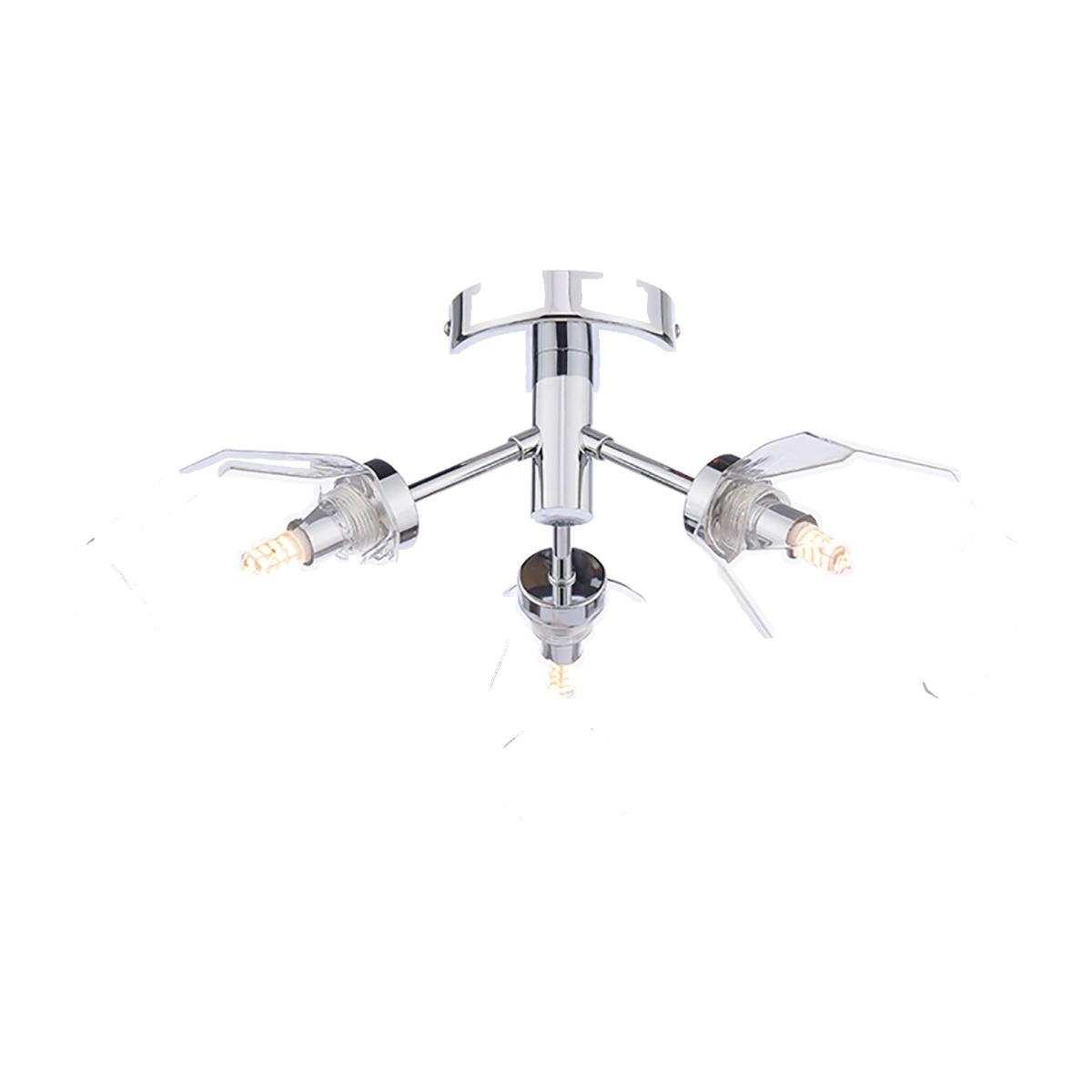 Leonie 3-Light Polished Chrome Semi-Flush Ceiling Light