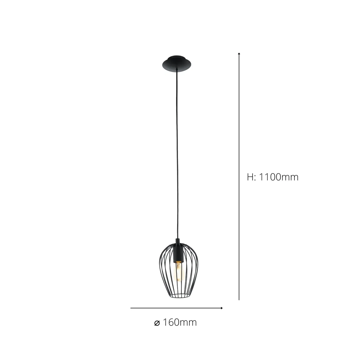 Newtown Black Ceiling Pendant – image 4