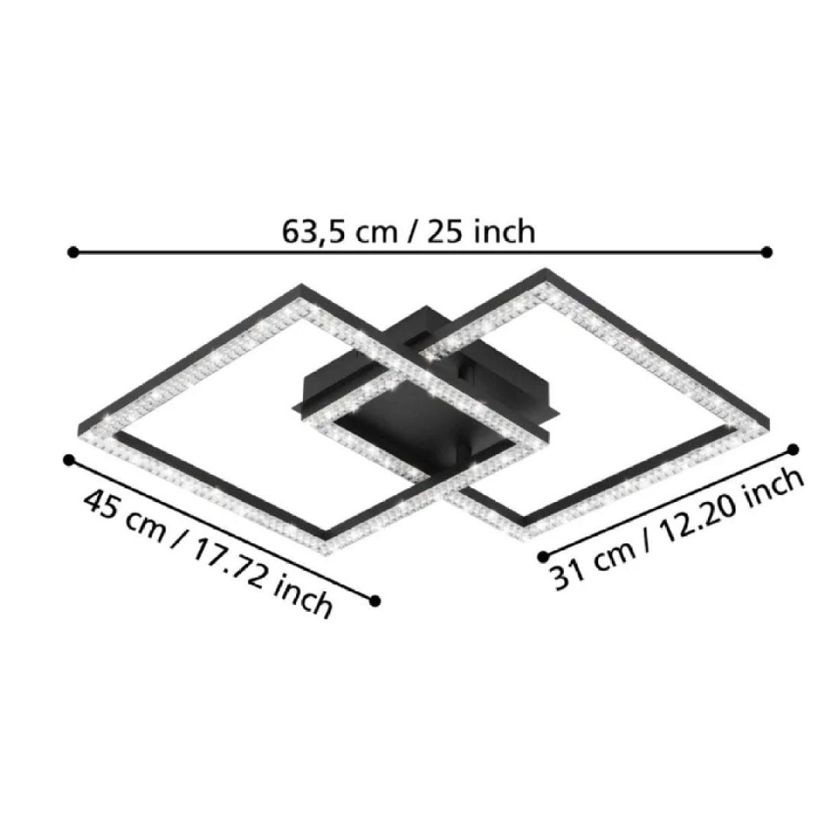 Lucia Black LED Flush Ceiling Light – image 4