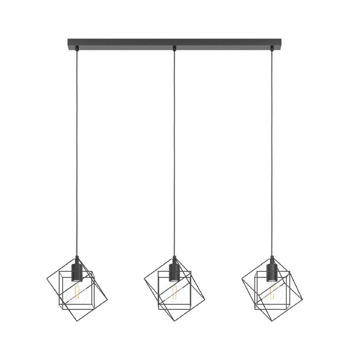 Helix 3 Light Black Pendant Ceiling Light – image 4
