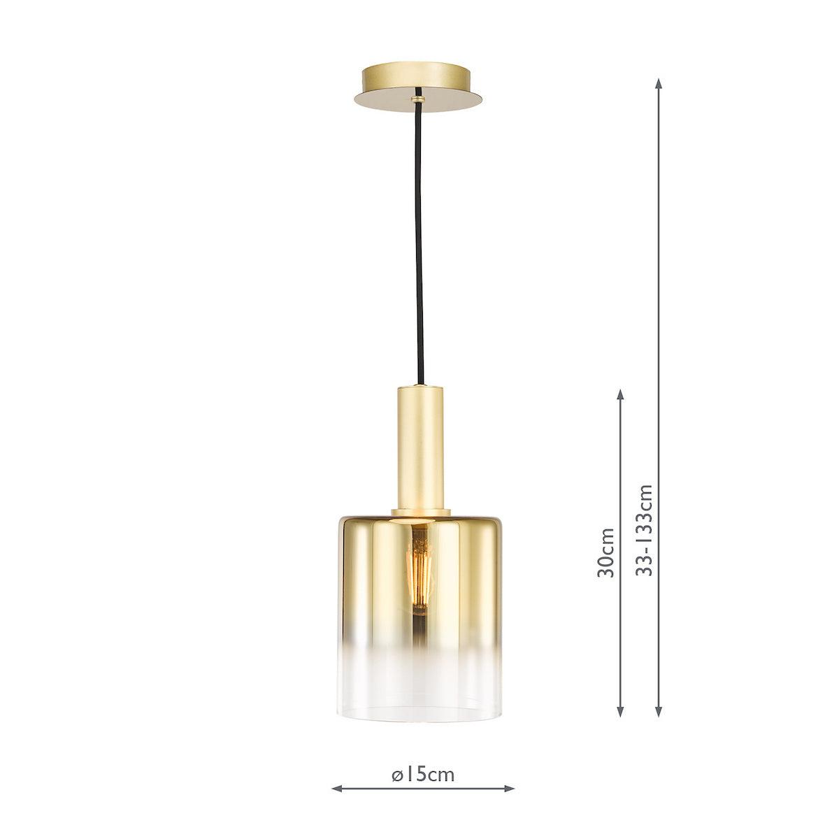 Savannah Satin Gold Ceiling Pendant – image 4