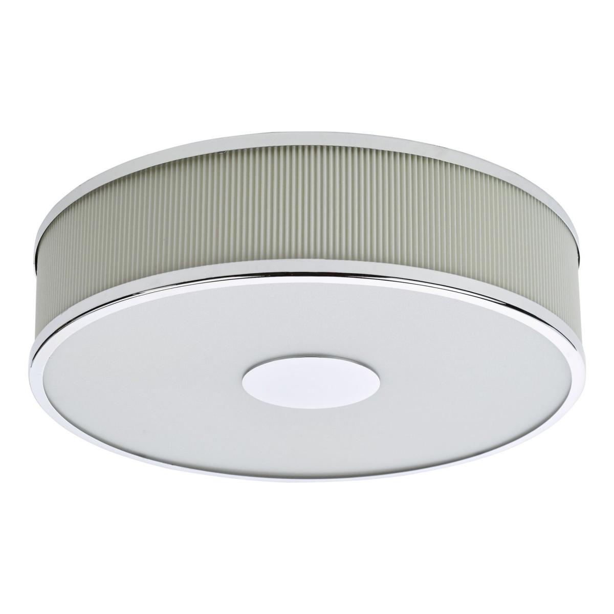 Alvaro 3 Light Polished Chrome & Ivory Flush Ceiling Light – image 4