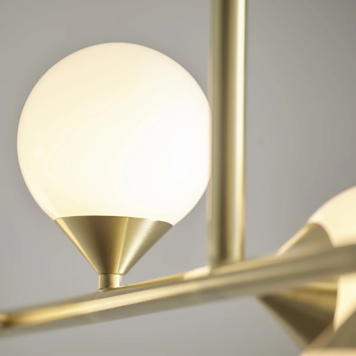 5 Light Linear Pendant Satin Brass – image 2
