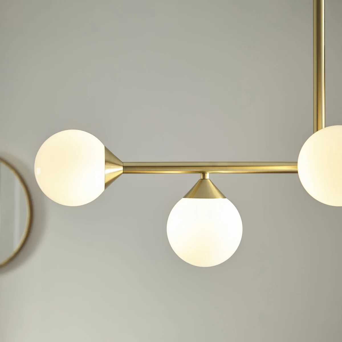 5 Light Linear Pendant Satin Brass – image 4