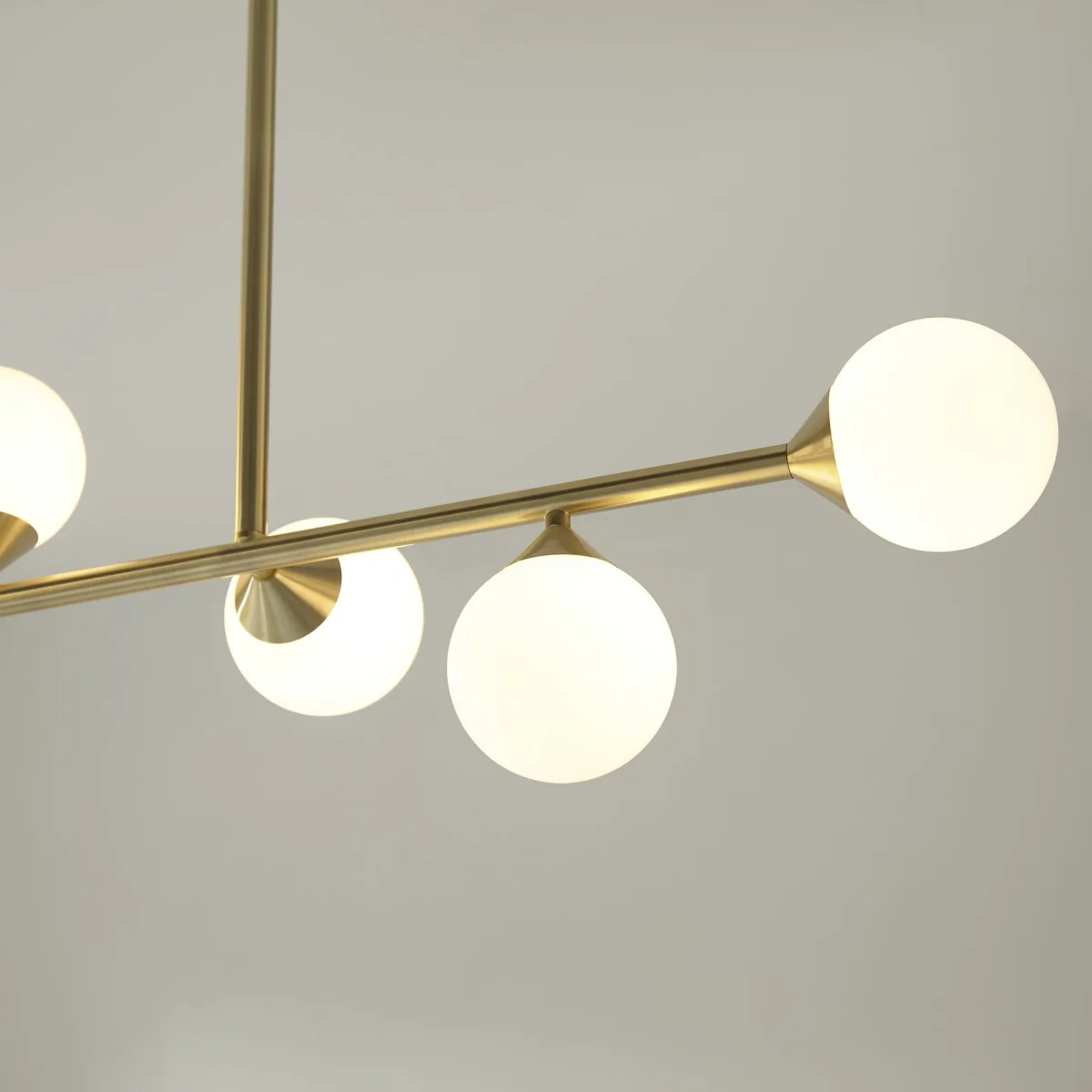 5 Light Linear Pendant Satin Brass – image 6