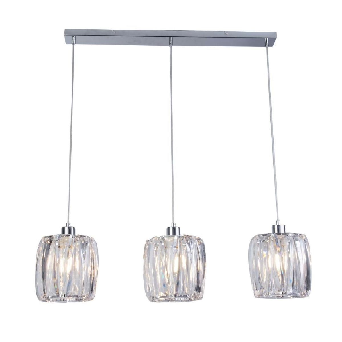 Kiara 3 Light Silver Ceiling Pendant Bar – image 4