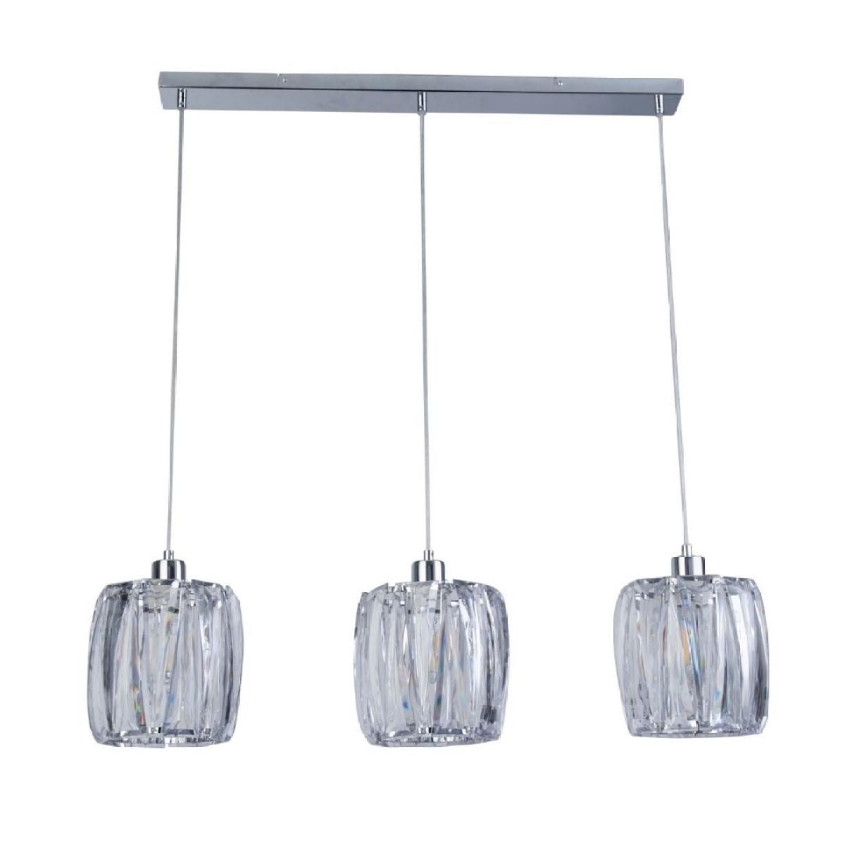 Kiara 3 Light Silver Ceiling Pendant Bar – image 5