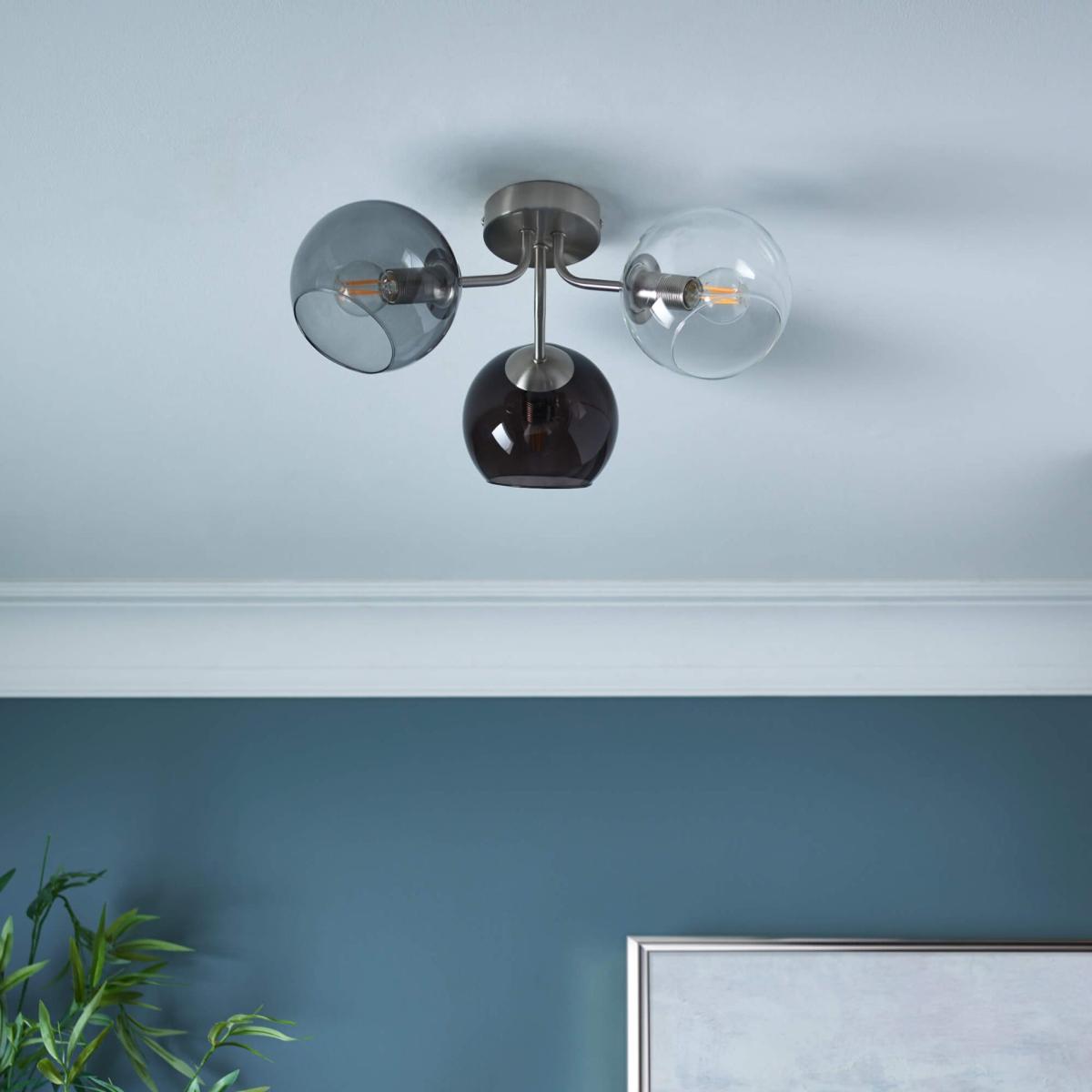 Branco 3 Light Semi-Flush Ceiling Light – image 2
