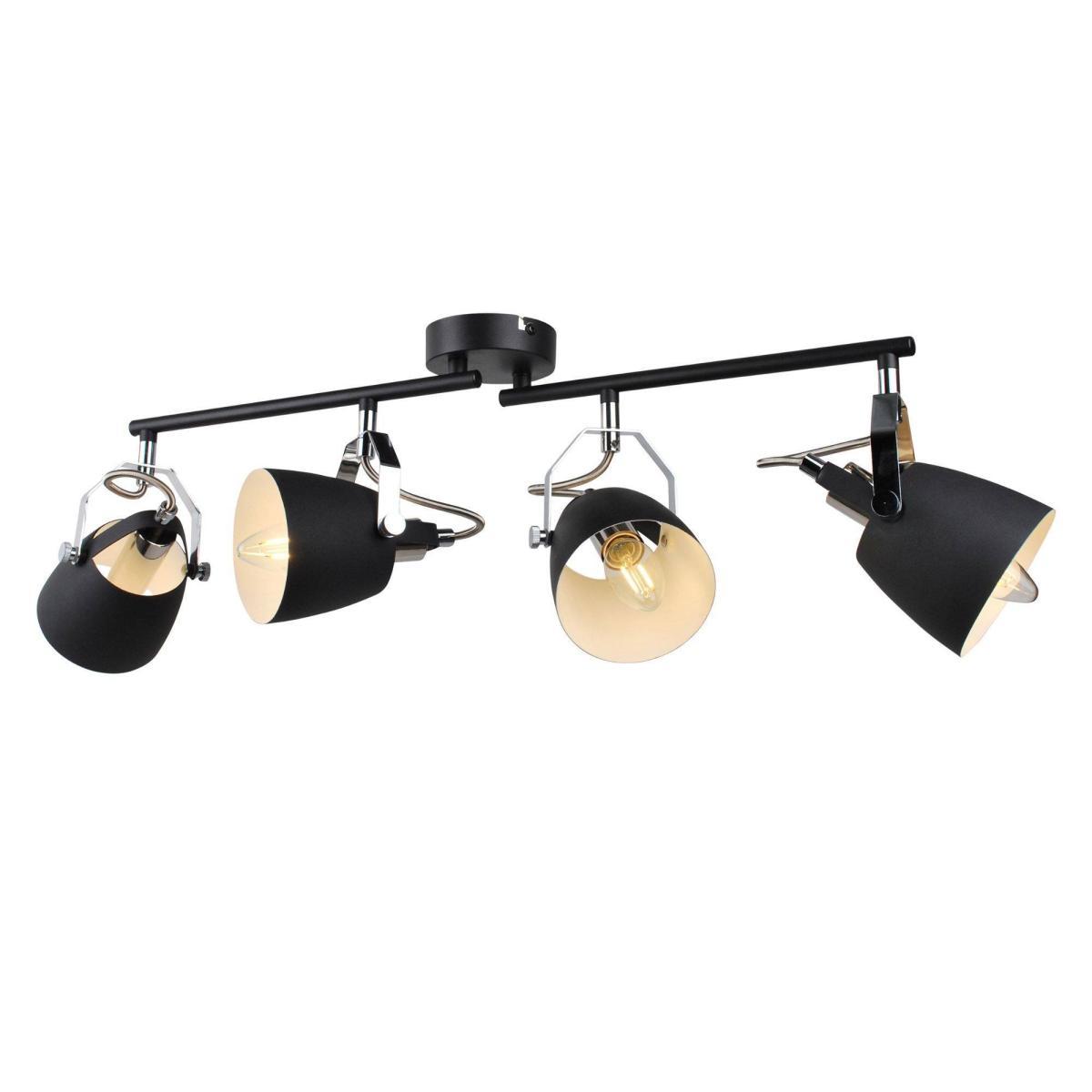 Ahron Matt Black 4 Light Ceiling Spotlight Bar – image 2