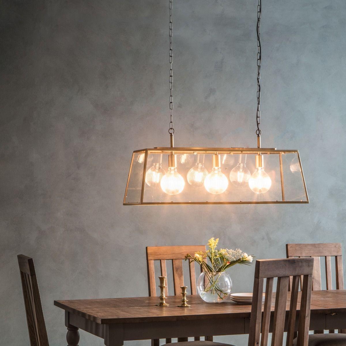 Hurst 3 Light Antique Brass Ceiling Pendant – image 3