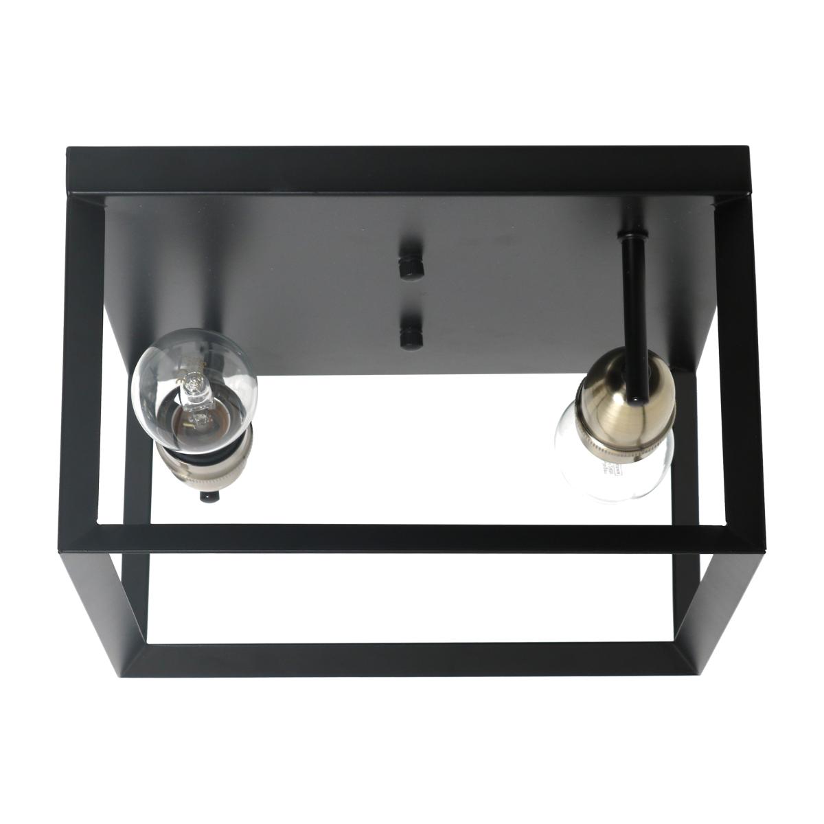 Sully Flush Matt Black Ceiling Light