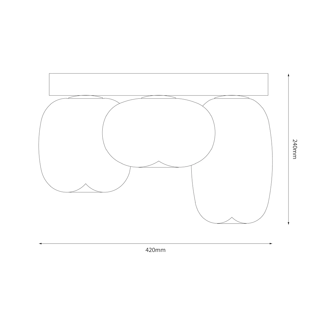 Vaso Black Glass Ceiling Light – image 6