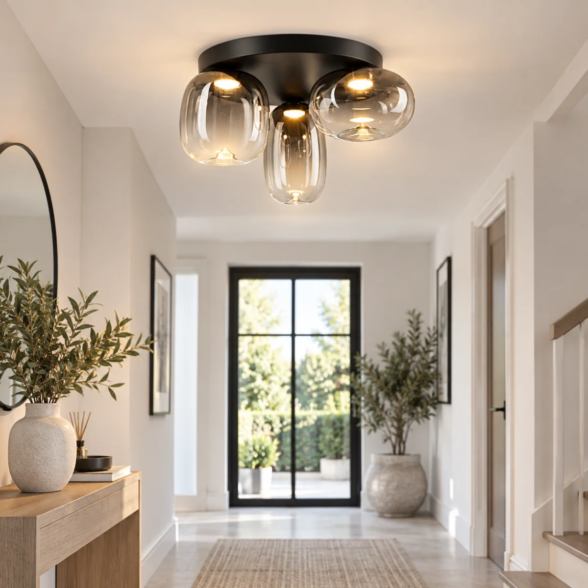 Vaso Black Glass Ceiling Light – image 1
