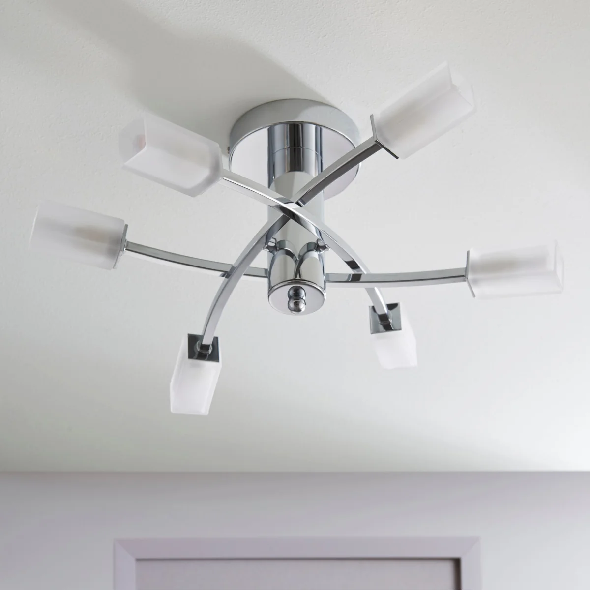 Havana 6 Light Semi Flush Chrome – image 5