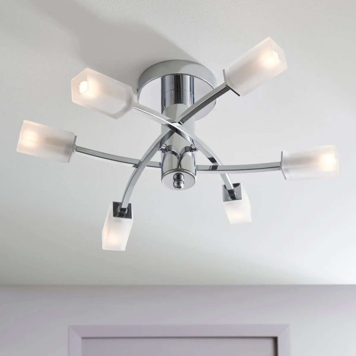 Havana 6 Light Semi Flush Chrome – image 1