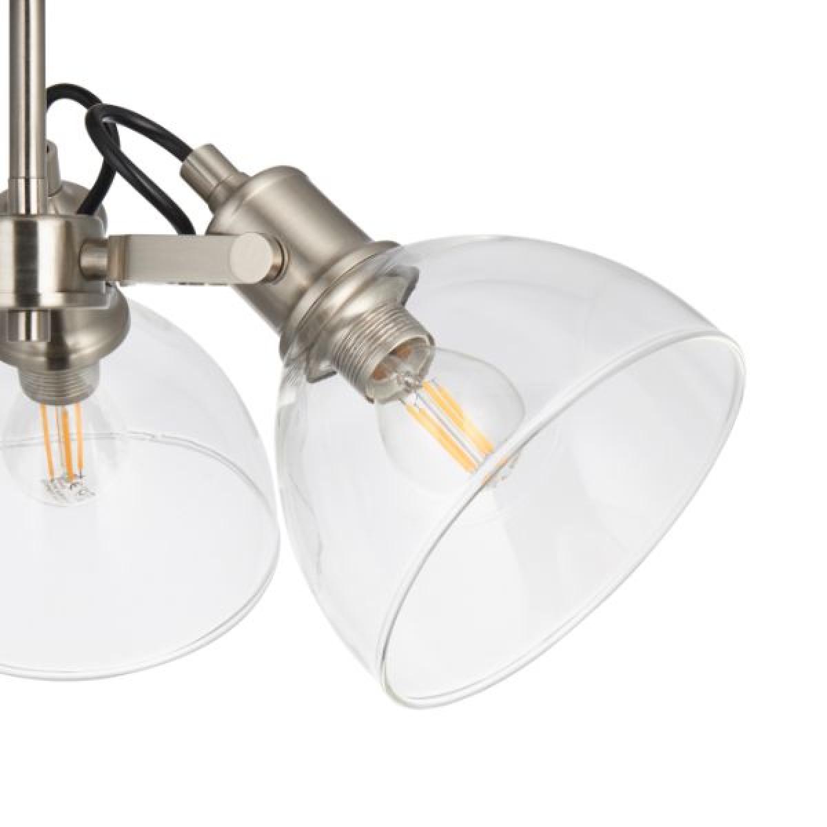 Jacob Satin Nickel Semi Flush Ceiling Light – image 5