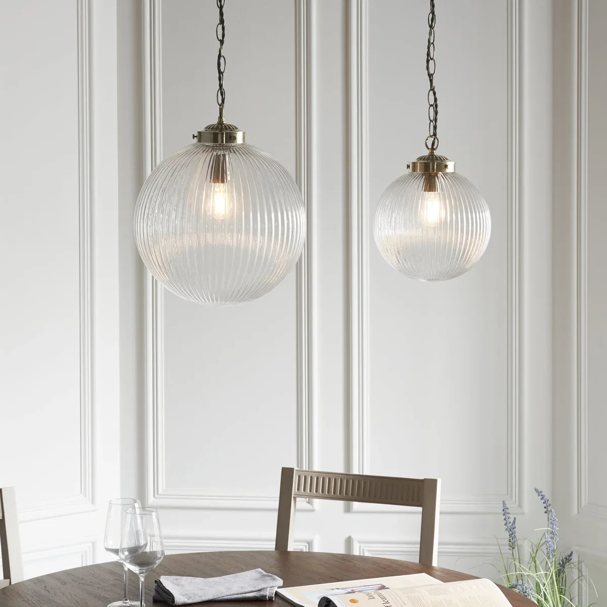 Brydon Pendant 350mm Antique Brass – image 4