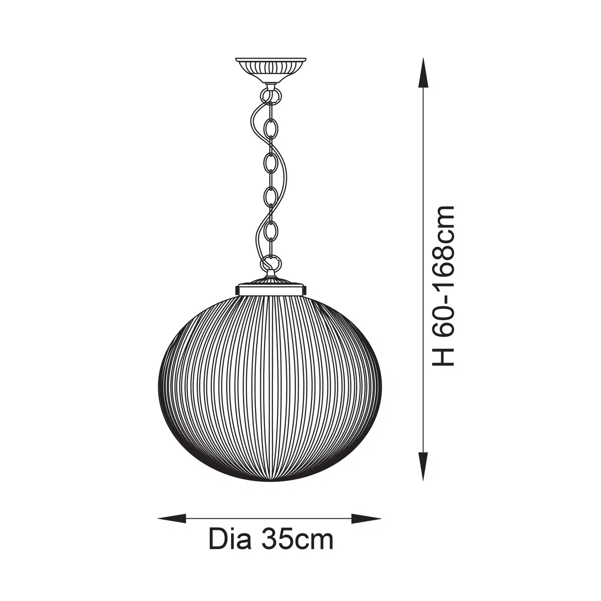 Brydon Pendant 350mm Antique Brass – image 6