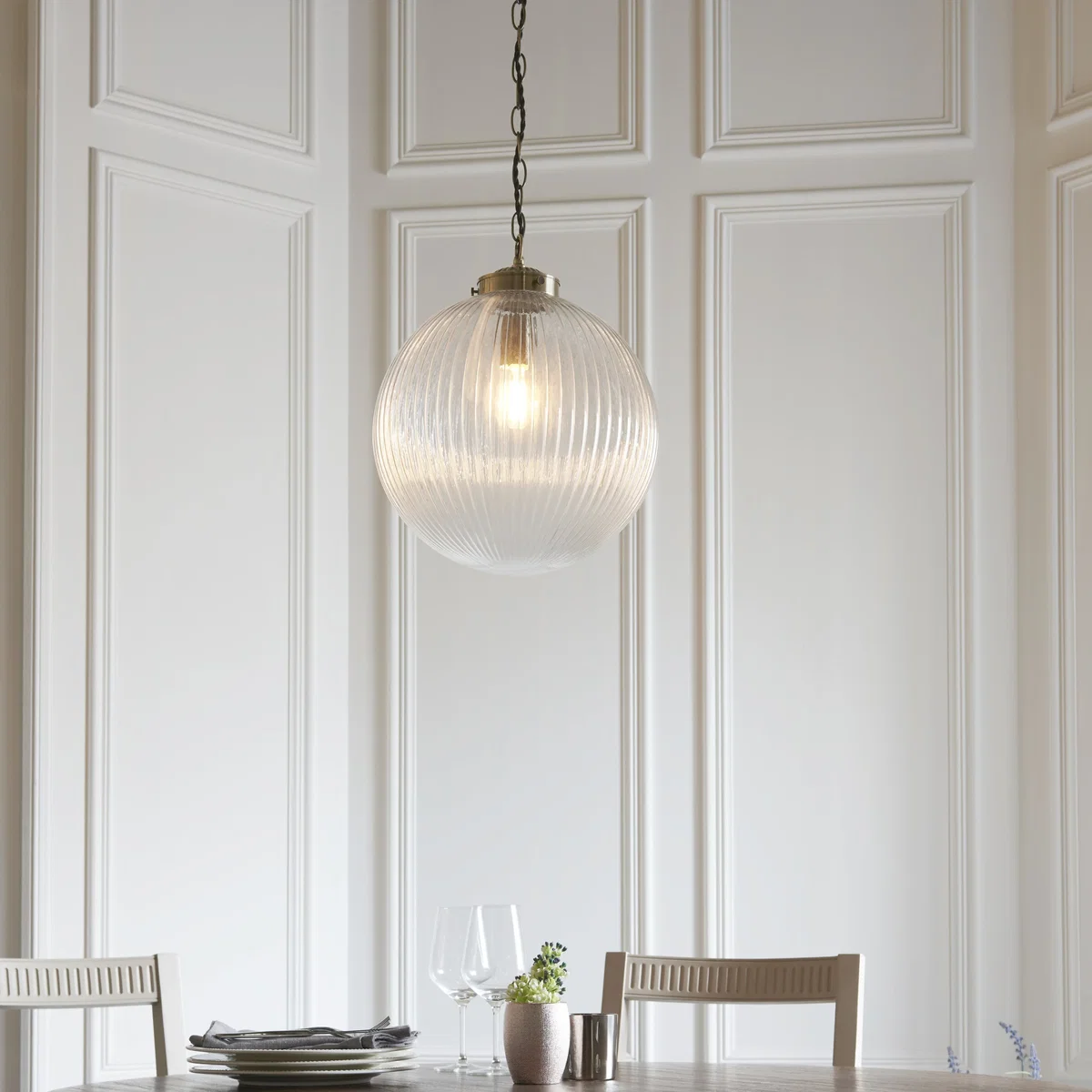 Brydon Pendant 350mm Antique Brass – image 1