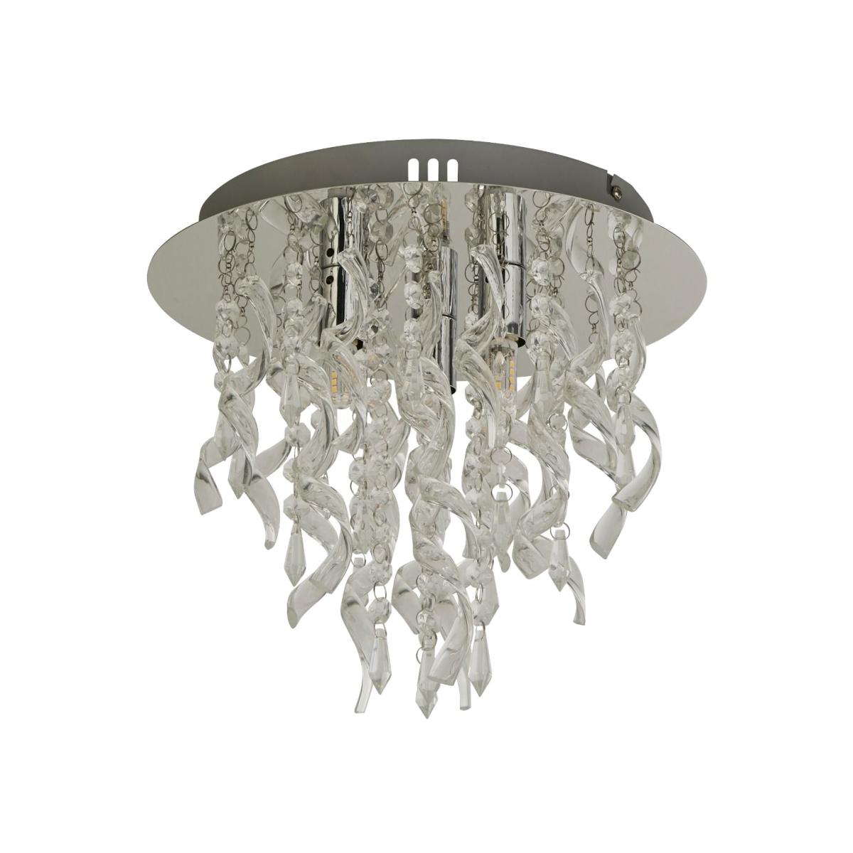 Charlo Semi Flush Polished Chrome Ceiling Light