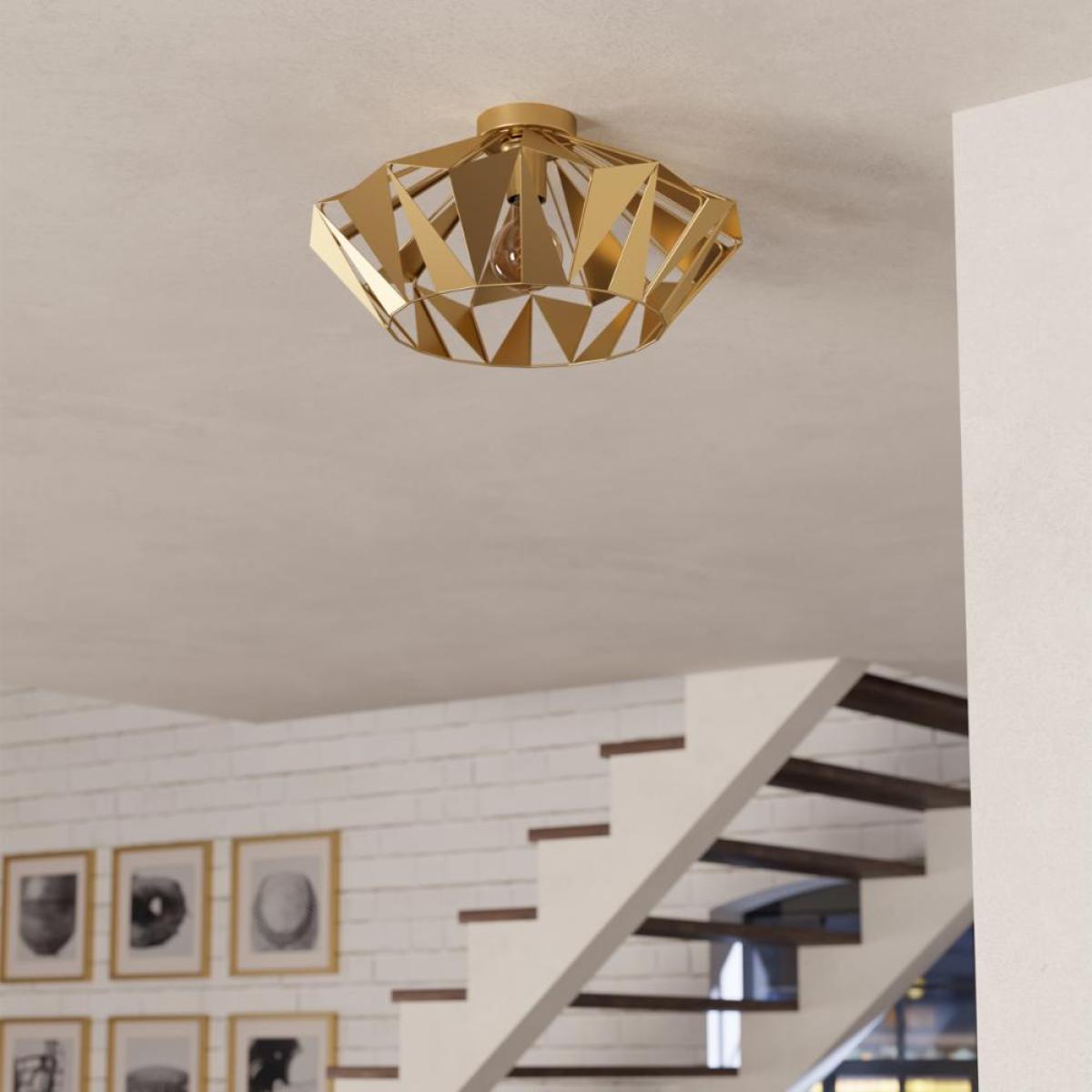 Carlton Gold Flush Ceiling Light – image 2