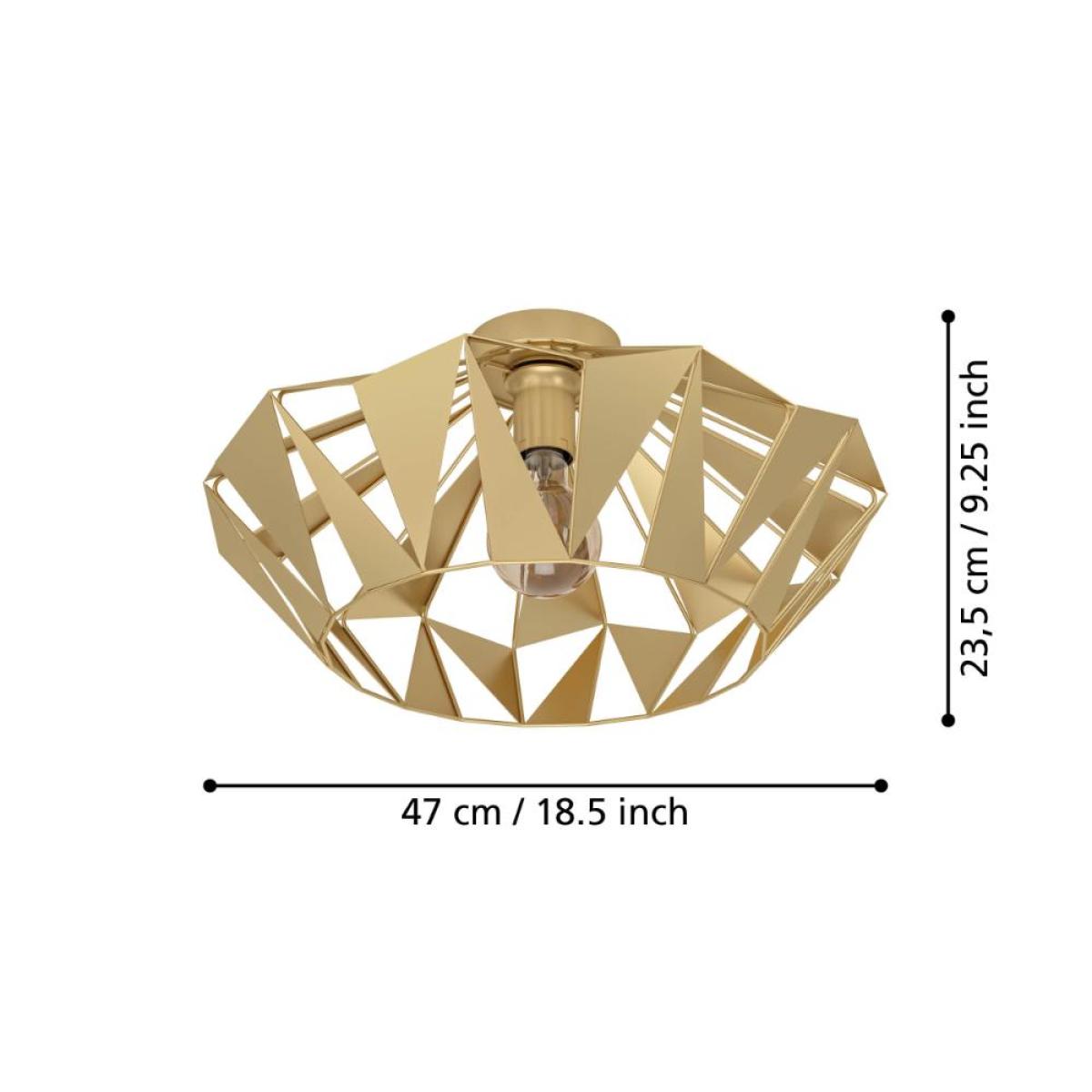 Carlton Gold Flush Ceiling Light – image 5