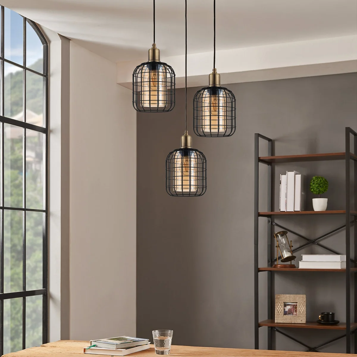 Chisle 3-Light Black Ceiling Pendant – image 2