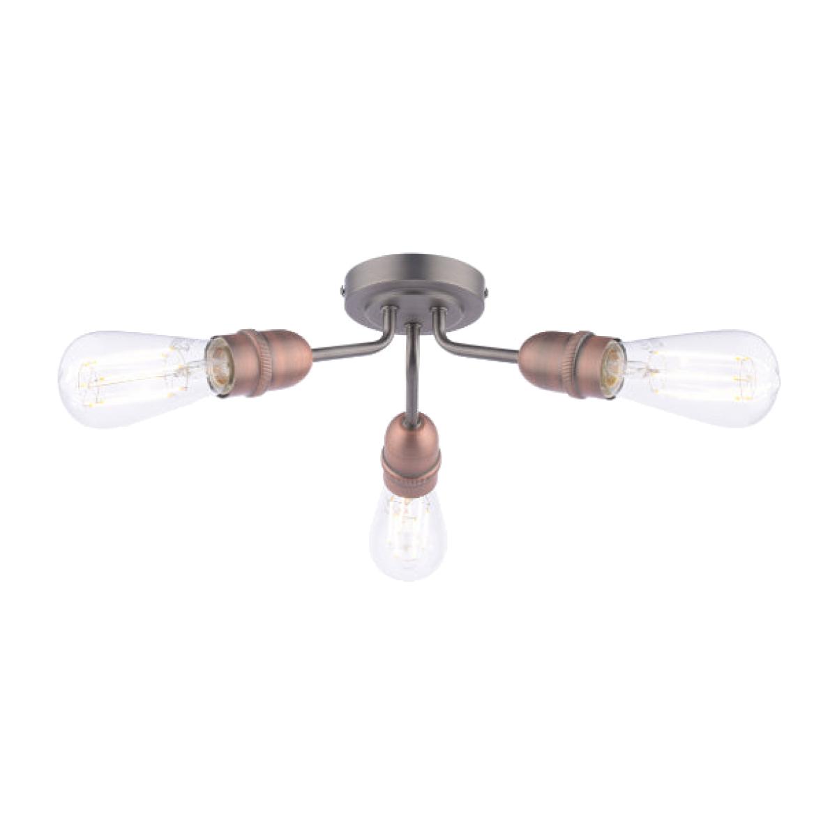 Vitor Industrial 3 Light Semi Flush Light