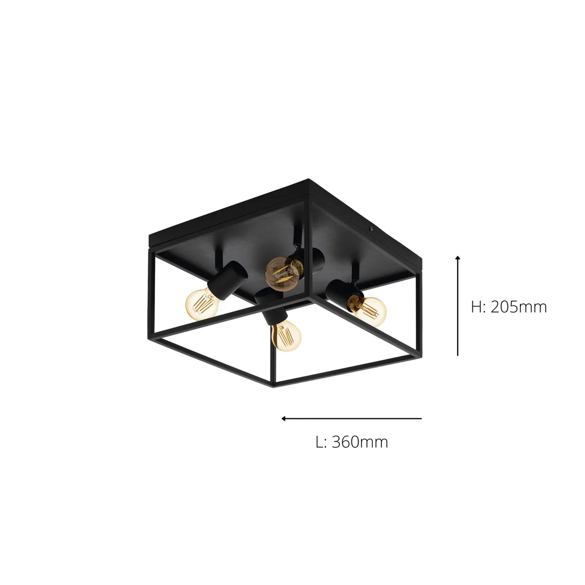 Silentina 4-Light Black Flush Ceiling Light – image 4